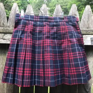 American Apparel Red Pleated Skirt (M)